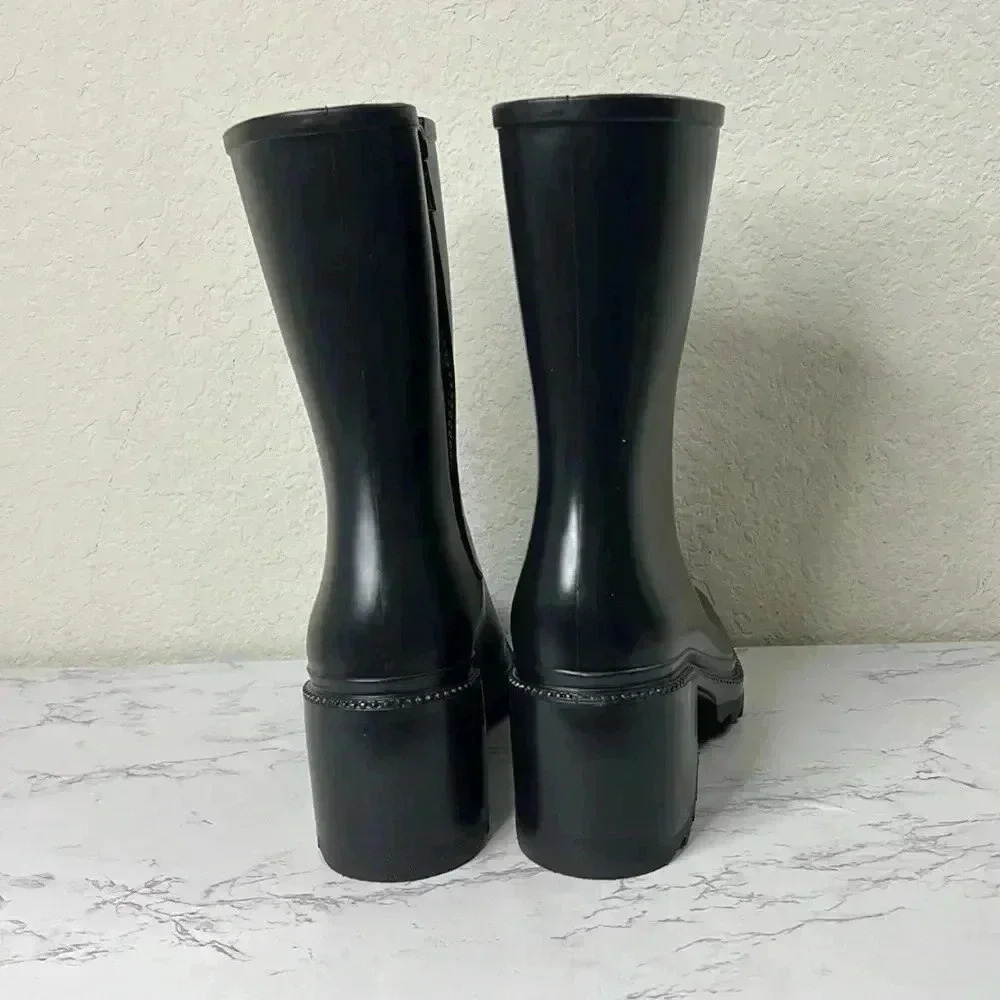 INC International Concepts Black Rain Boots - Picture 8 of 14